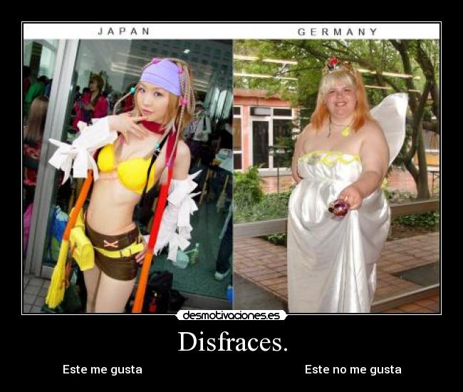 Disfraces. - Este me gusta Este no me gusta