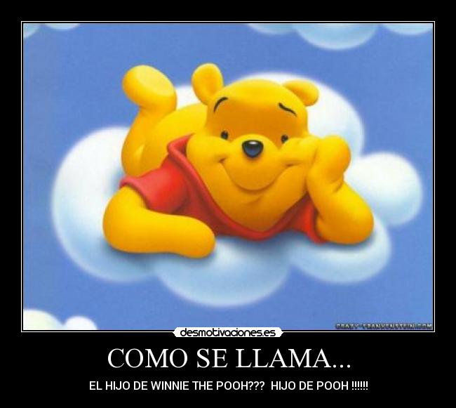 COMO SE LLAMA... - EL HIJO DE WINNIE THE POOH???  HIJO DE POOH !!!!!!