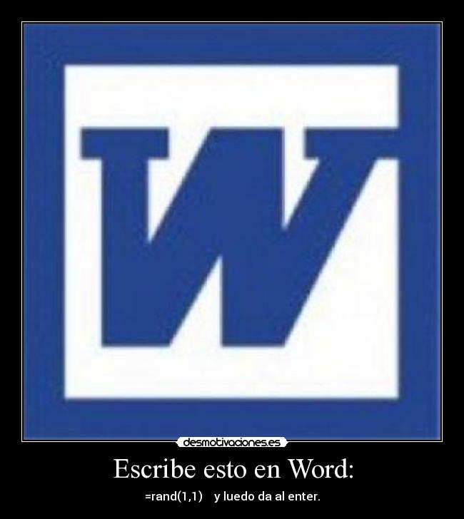 carteles word desmotivaciones