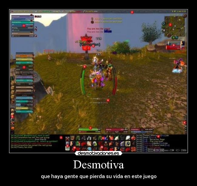 Desmotiva - que haya gente que pierda su vida en este juego