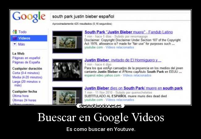 Buescar en Google Videos -