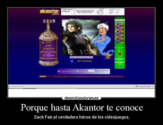 Porque hasta Akantor te conoce - Zack Fair,el verdadero héroe de los videojuegos.