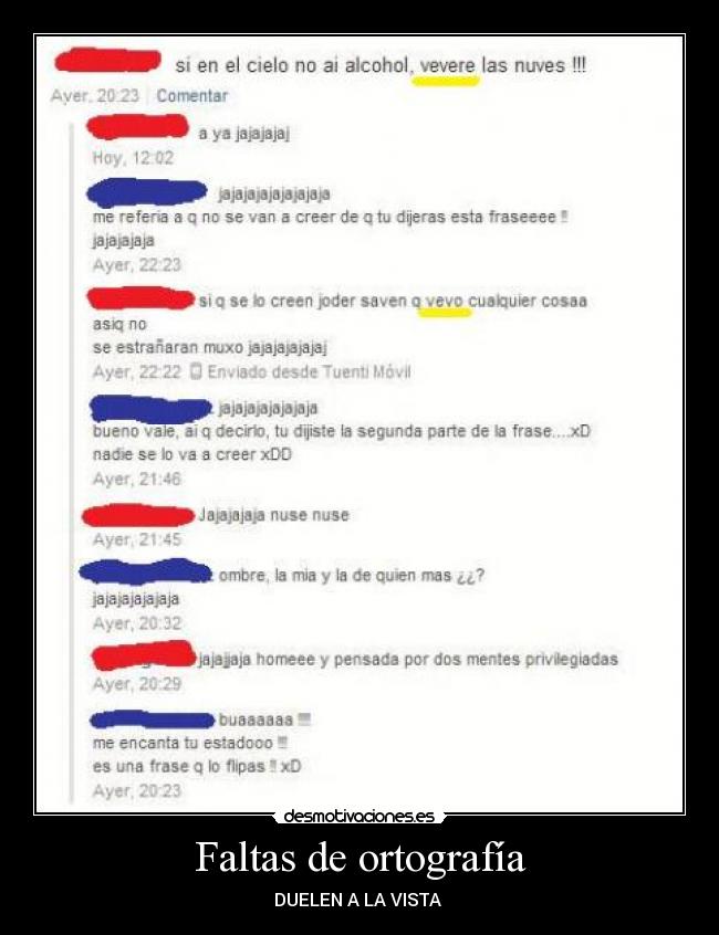 Faltas de ortografía - 