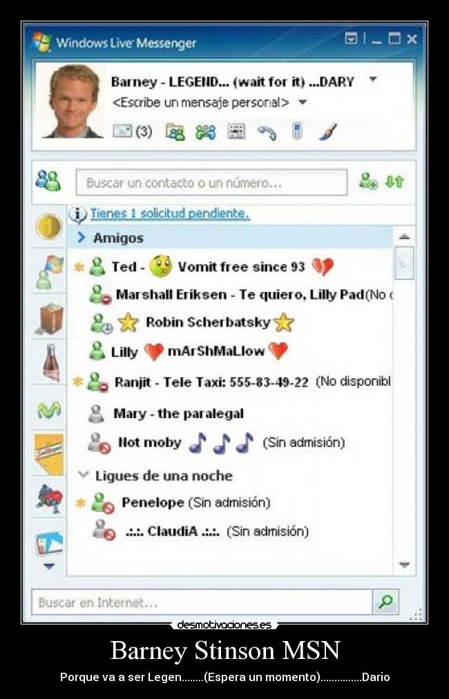 Barney Stinson MSN -