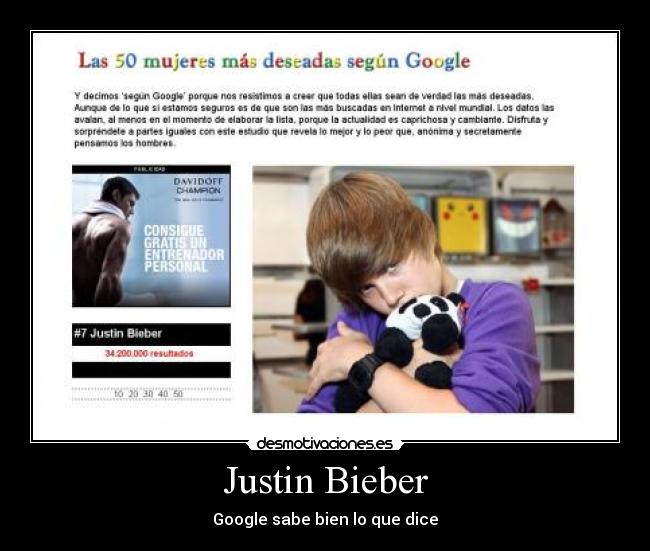 Justin Bieber - Google sabe bien lo que dice