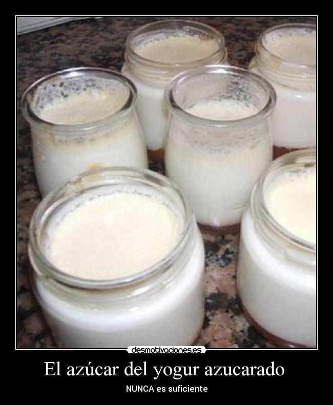 carteles yogur azucar desmotivaciones