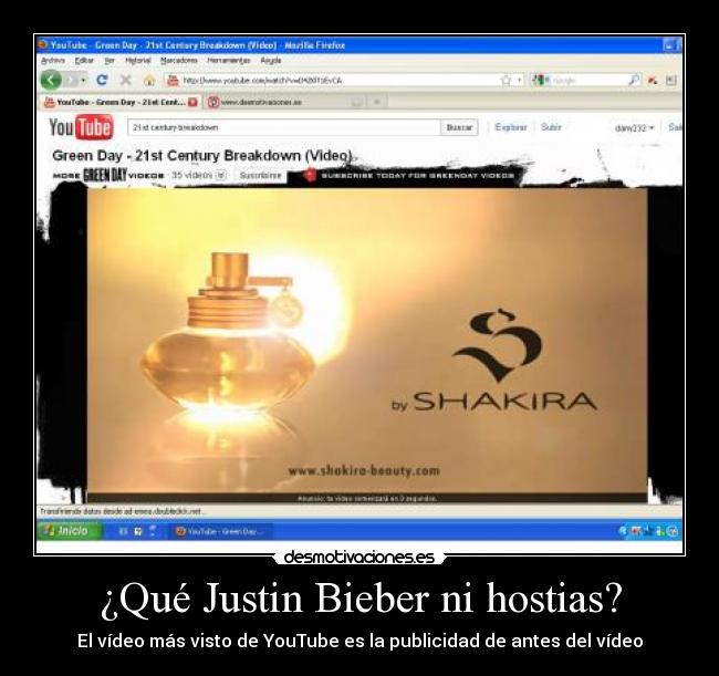 ¿Qué Justin Bieber ni hostias? - El vídeo más visto de YouTube es la publicidad de antes del vídeo