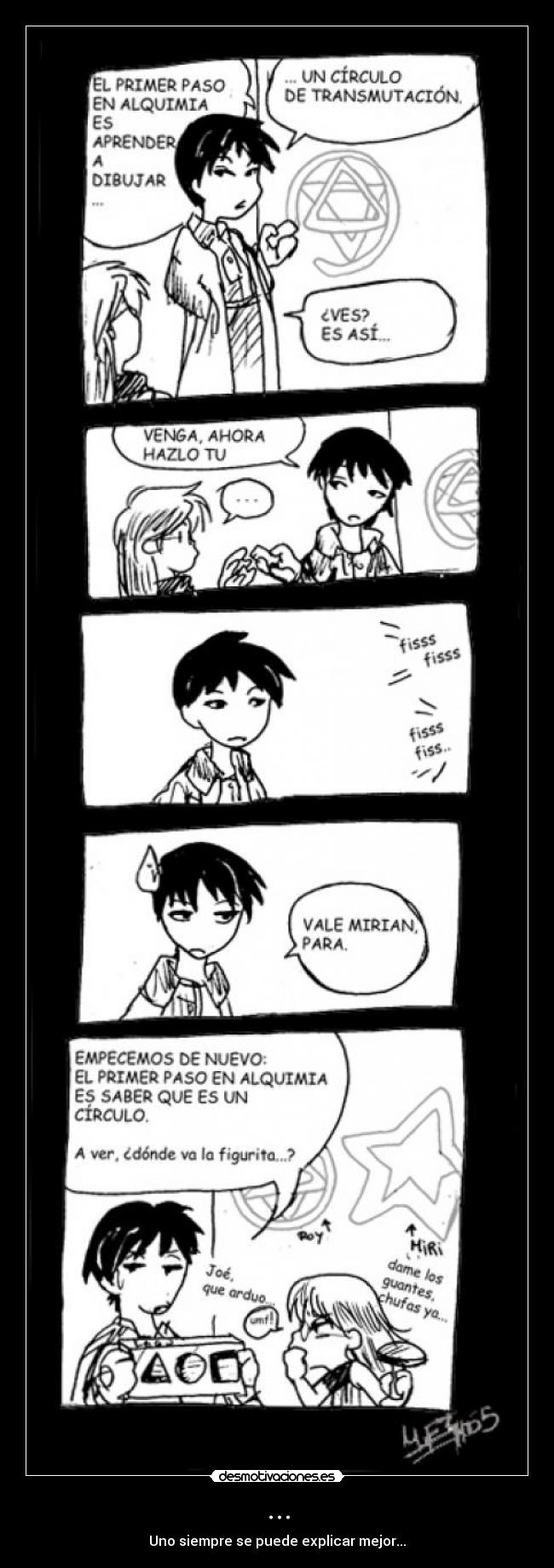 carteles alquimiamutacioncirculodibujarclasessiempreexplicarmejor desmotivaciones