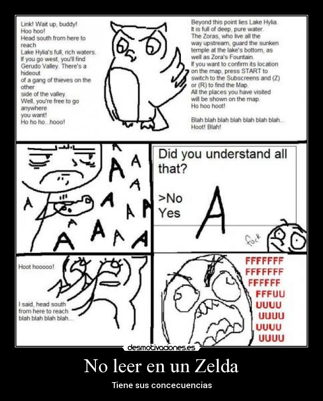 carteles zelda kaepora gaebora desmotivaciones