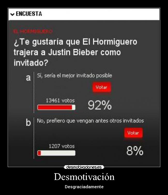 carteles desmotivacion justin bieber hormiguero cuatro desmotivaciones