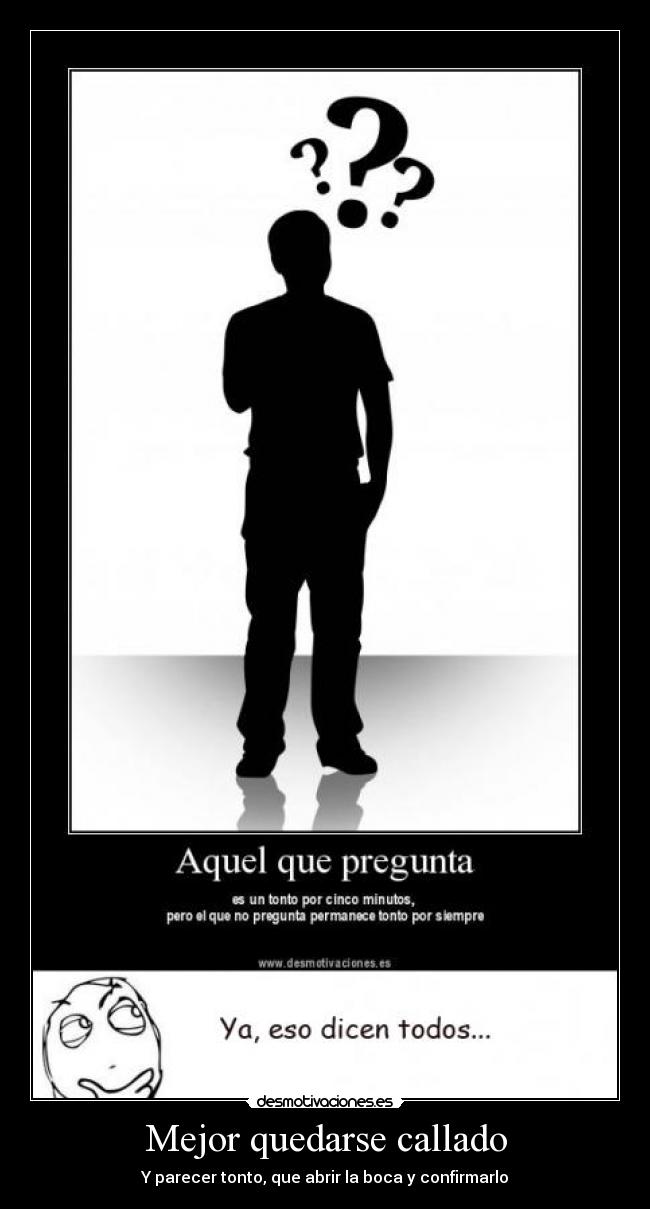Mejor quedarse callado - 
