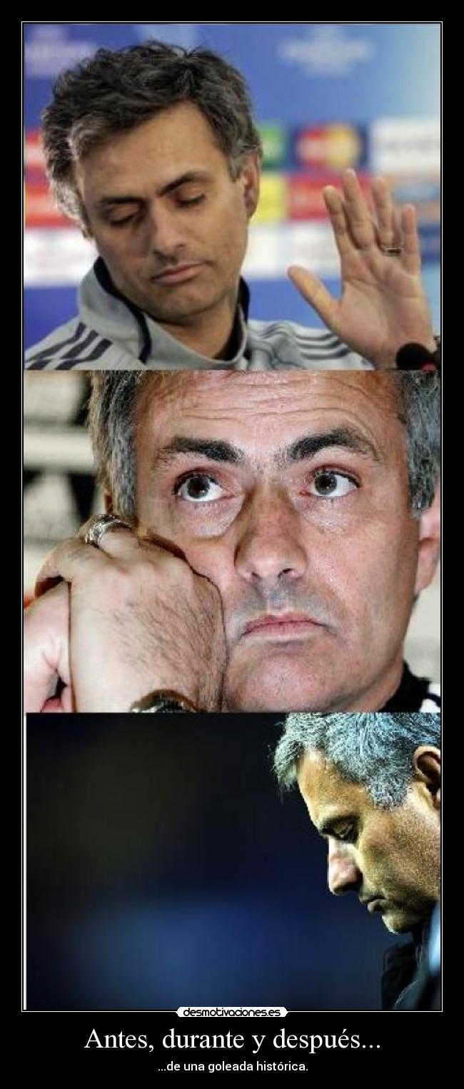 Antes, durante y después... - ...de una goleada histórica.