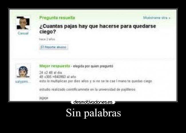 Sin palabras -
