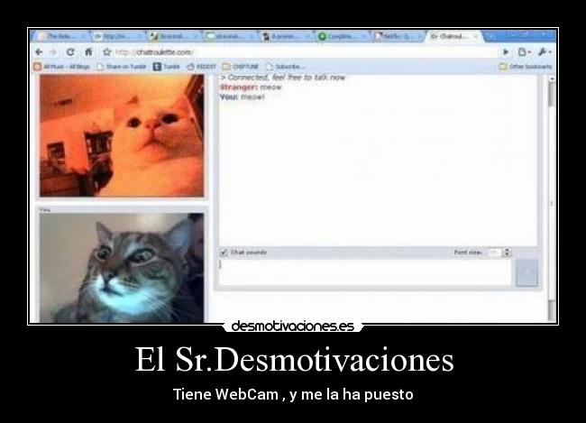 El Sr.Desmotivaciones - Tiene WebCam , y me la ha puesto