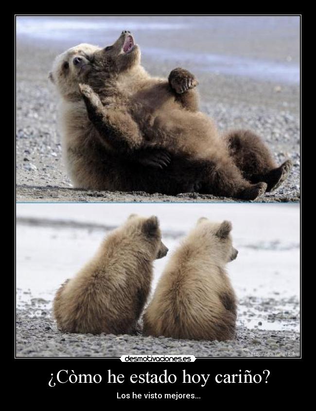 ¿Còmo he estado hoy cariño? - Los he visto mejores...