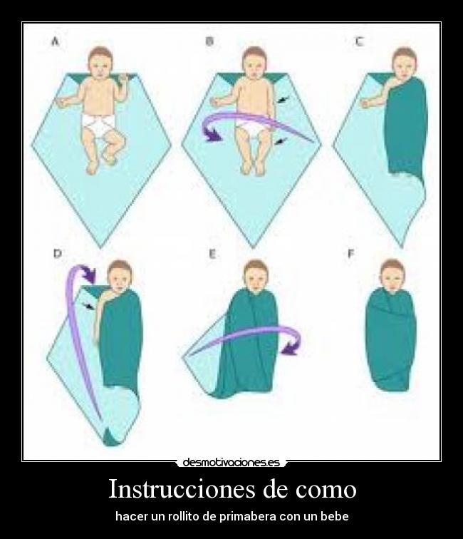 Instrucciones de como - hacer un rollito de primabera con un bebe