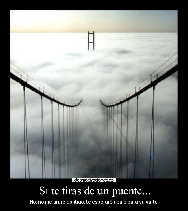 Si te tiras de un puente... -
