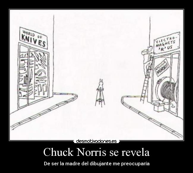 Chuck Norris se revela - De ser la madre del dibujante me preocuparía