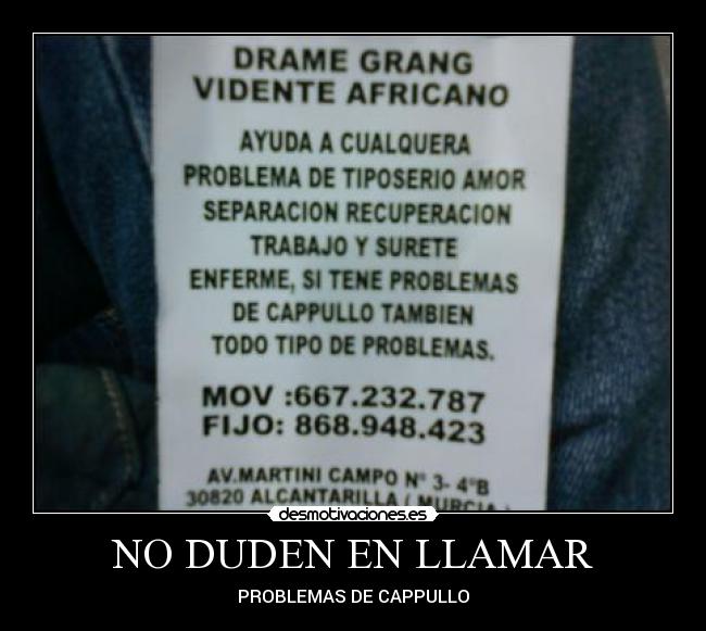 carteles problemas cappullo duden llamar desmotivaciones