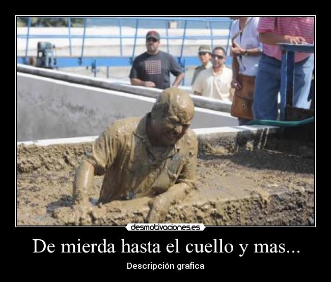 De mierda hasta el cuello y mas... -