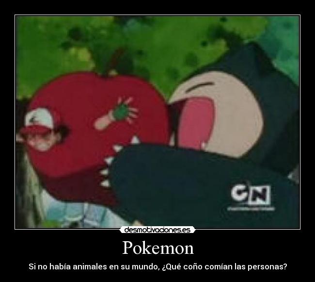 Pokemon - Si no había animales en su mundo, ¿Qué coño comían las personas?