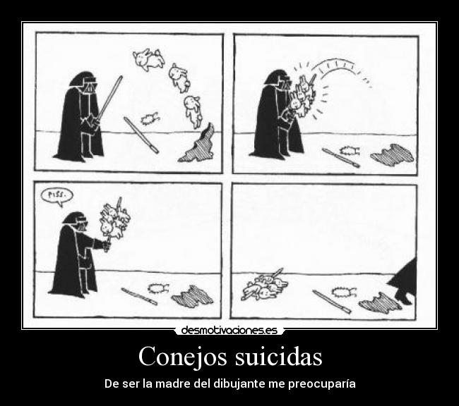 carteles conejos suicidas desmotivaciones