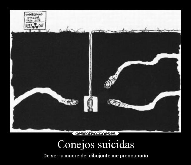 carteles conejos suicidas desmotivaciones