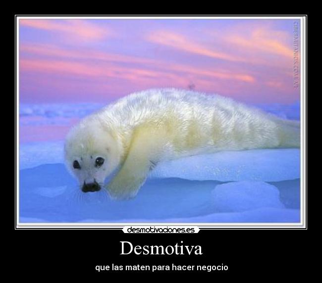 Desmotiva - que las maten para hacer negocio