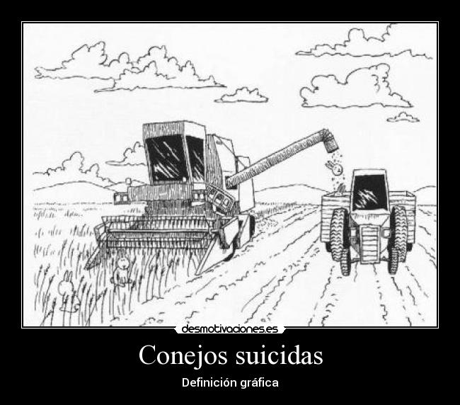 carteles conejos suicidas desmotivaciones