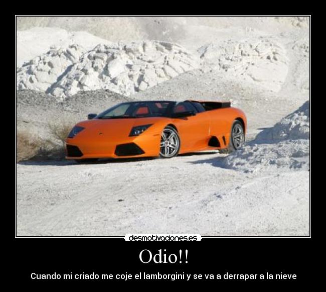 carteles odio derrapar nieve desmotivaciones