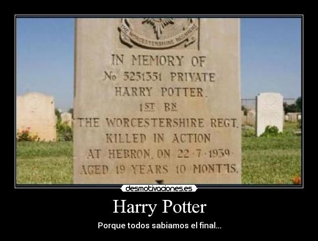 Harry Potter - Porque todos sabiamos el final...