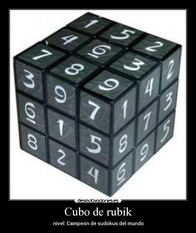 Cubo de rubik - nivel: Campeón de sudokus del mundo