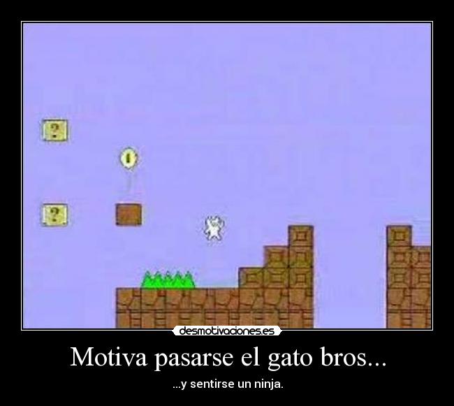 Motiva pasarse el gato bros... - 