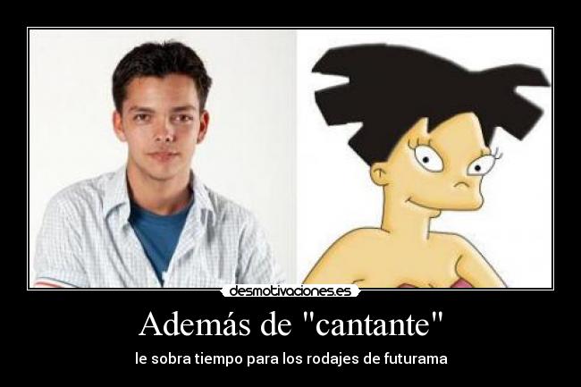 Además de cantante - le sobra tiempo para los rodajes de futurama