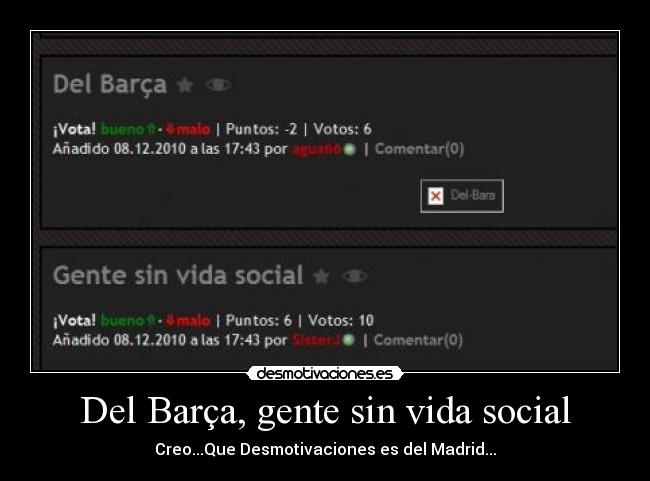 Del Barça, gente sin vida social -