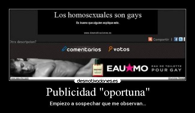 Publicidad oportuna - Empiezo a sospechar que me observan...