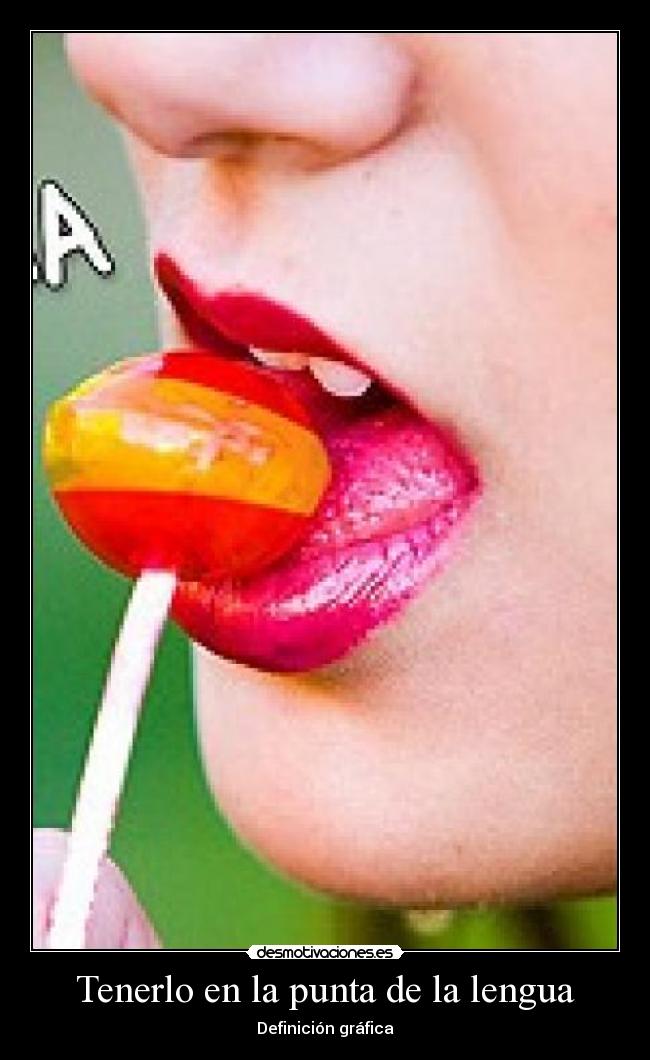Tenerlo en la punta de la lengua - Definición gráfica