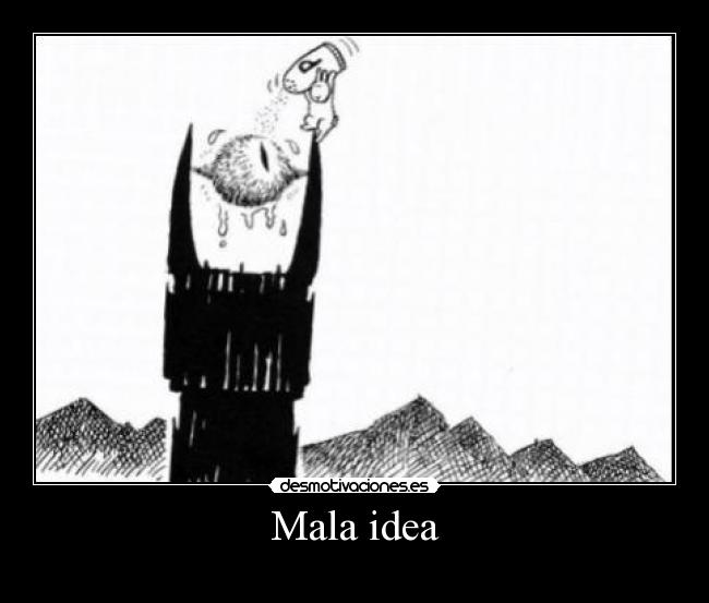 carteles senor los anillos mordor conejitos suicidas frodo anillo conejo conejito sal pimienta desmotivaciones