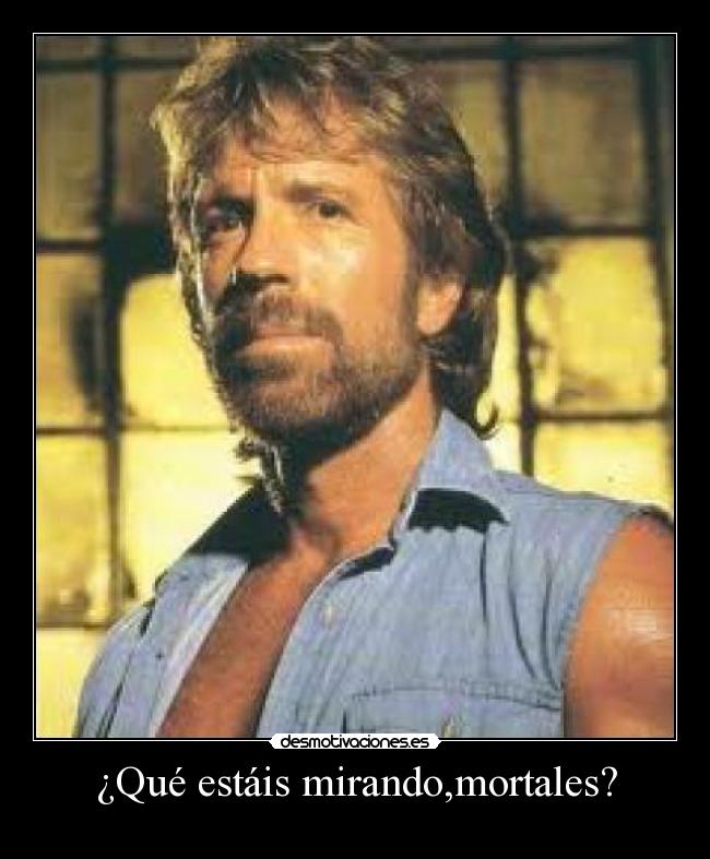 ¿Qué estáis mirando,mortales? -