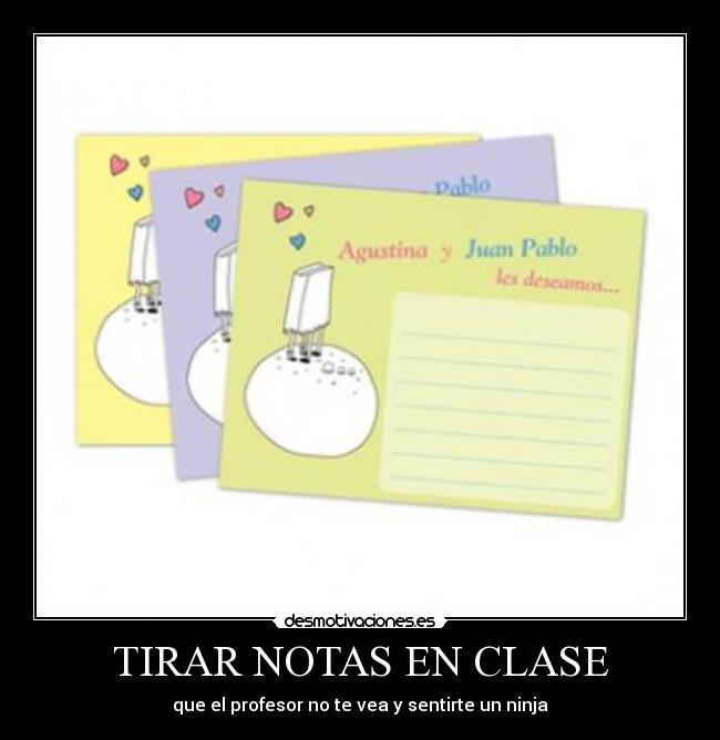 TIRAR NOTAS EN CLASE - que el profesor no te vea y sentirte un ninja