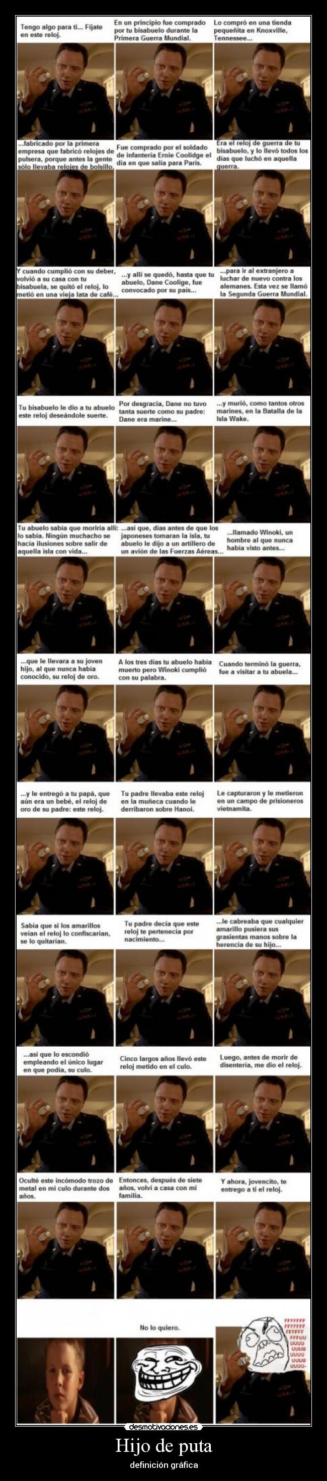 Hijo de puta - definición gráfica