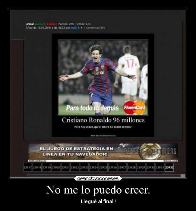 No me lo puedo creer. - 