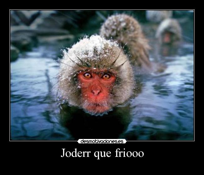 Joderr que friooo -