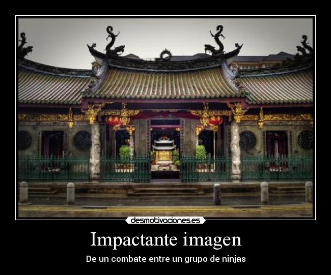 Impactante imagen - De un combate entre un grupo de ninjas