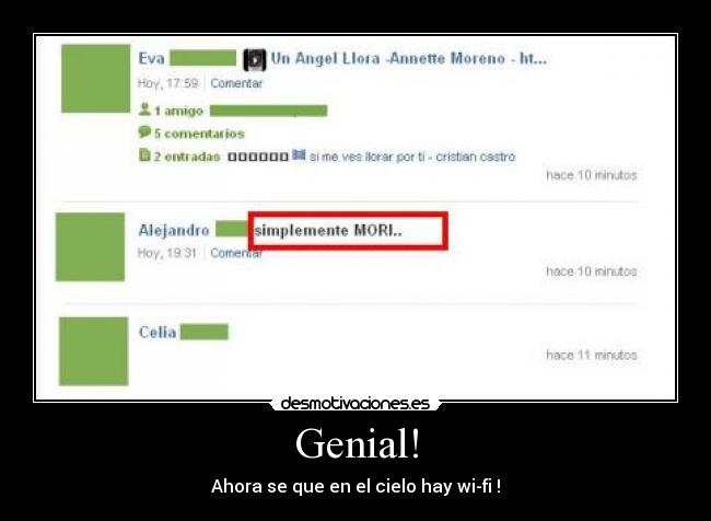 Genial! - Ahora se que en el cielo hay wi-fi !