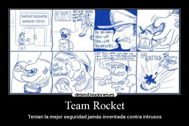 carteles team rocket seguridad desmotivaciones