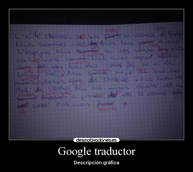 Google traductor - Descripción gráfica