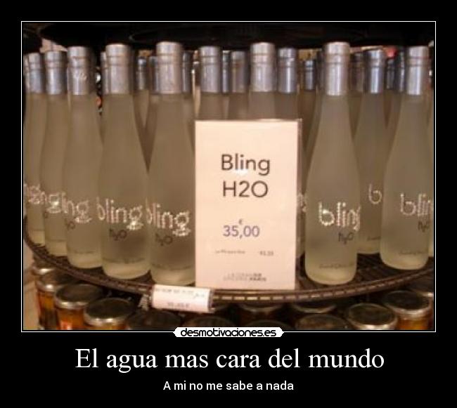 El agua mas cara del mundo -