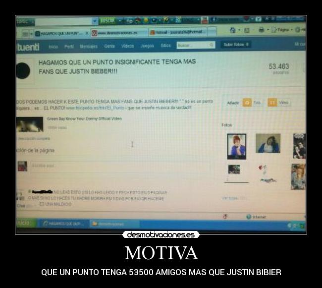MOTIVA - QUE UN PUNTO TENGA 53500 AMIGOS MAS QUE JUSTIN BIBIER