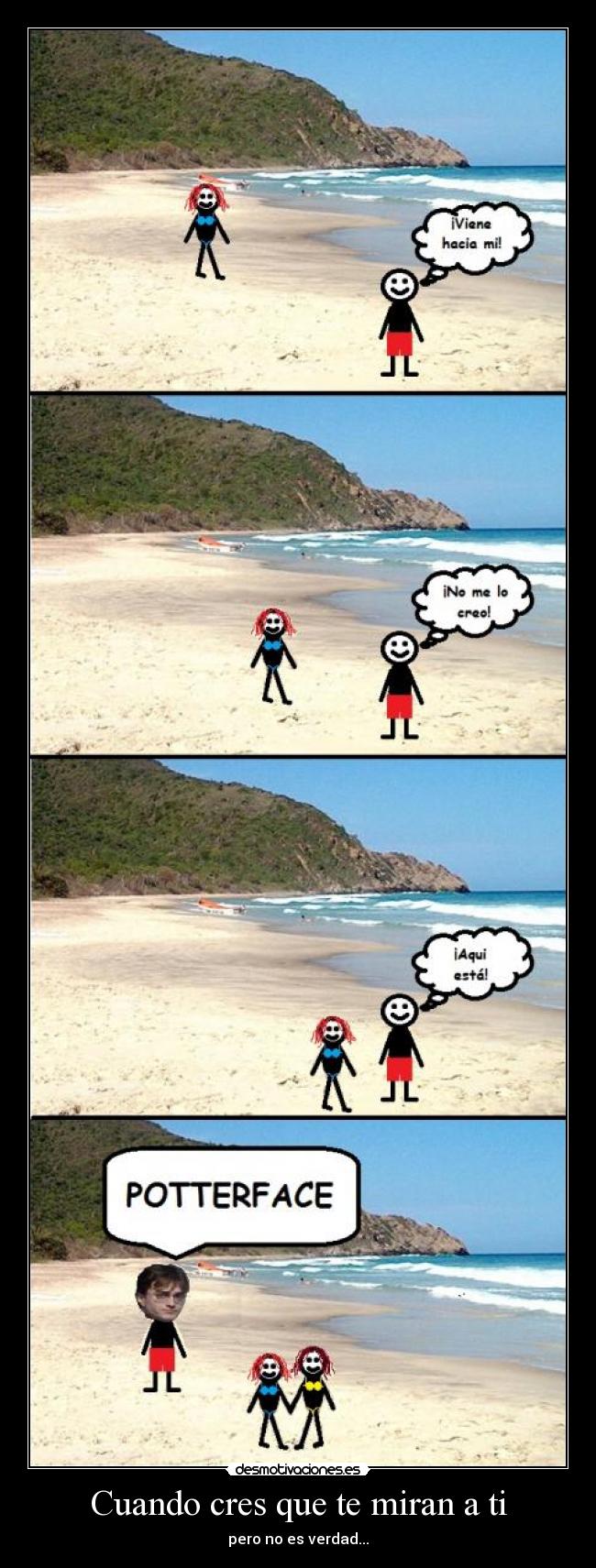 Cuando cres que te miran a ti - pero no es verdad...